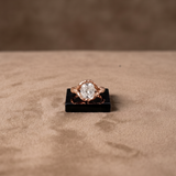 3 CT Old Mine Cushion Cut Ring in 9K Gold/925 Silver |WOKE
