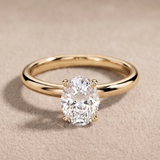 1.5 CT Oval Moissanite in 9K Gold/925 Silver |WOKE