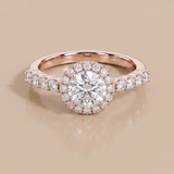 1.36 CT Ring Round Moissanite Ring in 9K Gold/925 Silver |WOKE