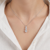 1.14 CT Round Moissanite Pendant in 9K Gold/925 Silver |WOKE