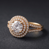 1.432 CT Round Lab Grown Diamond Ring in 9K Gold/14K Gold |WOKE