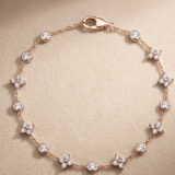 1.28 CT Charms Bracelet in 9K Gold/925 Silver |WOKE