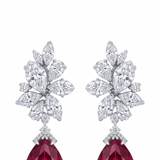 Lab Grown Emerald & Moissanite Ear-rings in 9K Gold/925 Silver |WOKE