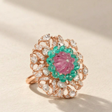 Pink Tourmalline Ring in 9K/14 Gold |WOKE
