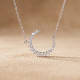 0.164 CT Round Moissanite Pendant in 9K Gold/925 Silver |WOKE
