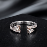 Pear & Round Cut Lab Grown Diamond Ring in 9K Gold/14K Gold |WOKE