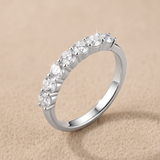 0.7 CT Round Moissanite Ring in 9K Gold/925 Silver