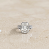 3 CT Old Mine Cut Moissanite Ring in 9K Gold/925 Silver