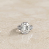 3 CT Old Mine Cut Moissanite Ring in 9K Gold/925 Silver