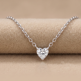 0.3 CT Heart Moissanite Pendant in 9K Gold/925 Silver |WOKE