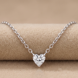 0.8 CT Heart Shape Moissanite Pendant in 9K Gold/925 Silver |WOKE