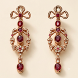 Lab Grown Rubies & Moissanite studs in 925 Silver |WOKE