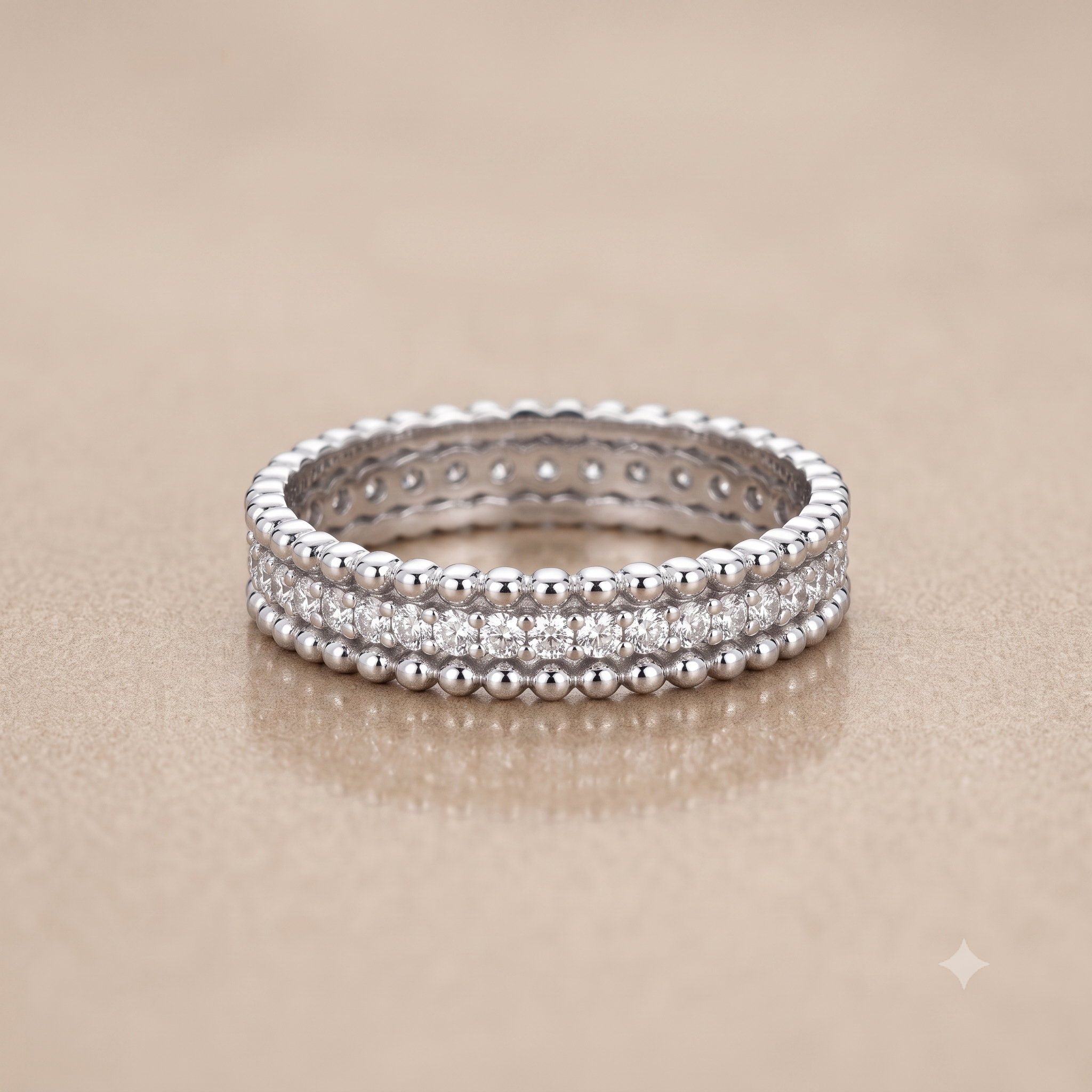 0.525 CT Round Moissanite Ring in 9K Gold/925 Silver |WOKE