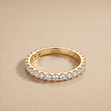 0.84 CT Round Moissanite Ring in 9K Gold/925 Silver |WOKE
