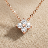 0.18 CT Round Moissanite Pendant in 9K Gold/925 Silver |WOKE