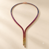 Multi Sapphire Necklace in 925 Silver |WOKE