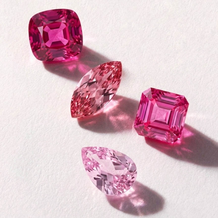 4CT Magnificent Fancy Vivid Pink moissanite Ring