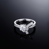 0.846 CT Round Moissanite Ring in 9K Gold/925 Silver |WOKE