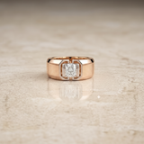 1 CT Princess Cut Lab Grown Diamond Ring in 9K/14K Gold