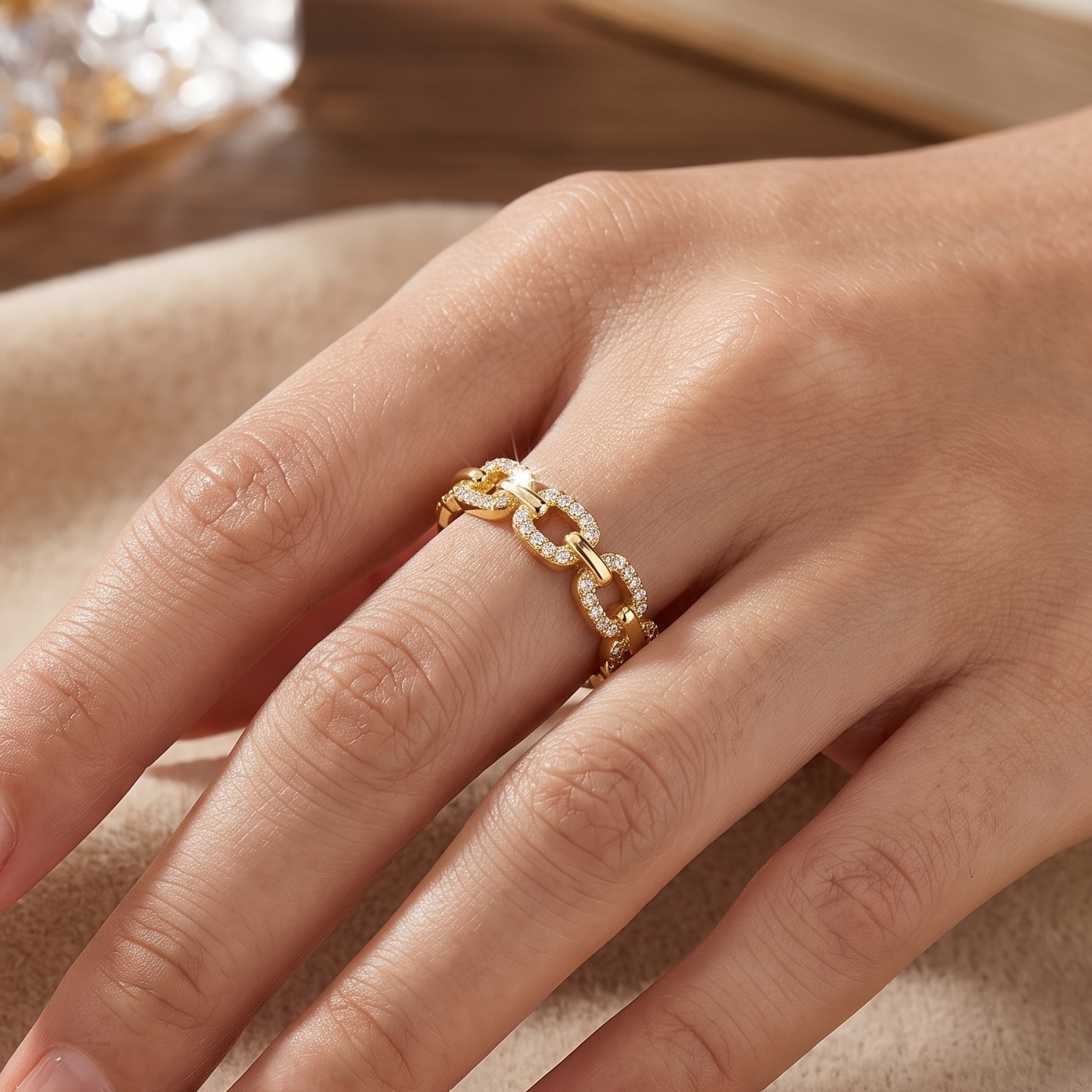 0.4 CT Round Moissanite ring in 9K Gold/925 Silver |WOKE