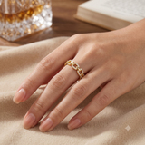 0.4 CT Round Moissanite ring in 9K Gold/925 Silver |WOKE