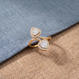 1.5 CT Heart and Round Lab Grown Diamond Ring in 9K Gold/14K Gold |WOKE