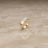 1 CT Round Brilliant Cut Lab Grown Diamond Ring in 9K/14K Gold |WOKE