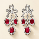Lab Grown Rubies & Moissanite studs in 925 Silver |WOKE