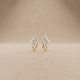 2 CT Marquise, Pear, Emerald & Round Moissanite Studs in 9K Gold/925 Silver