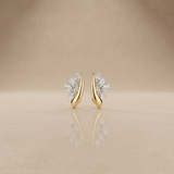 2 CT Marquise, Pear, Emerald & Round Moissanite Studs in 9K Gold/925 Silver