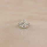 3 CT Old Mine Cut Moissanite Ring in 9K Gold/925 Silver |WOKE