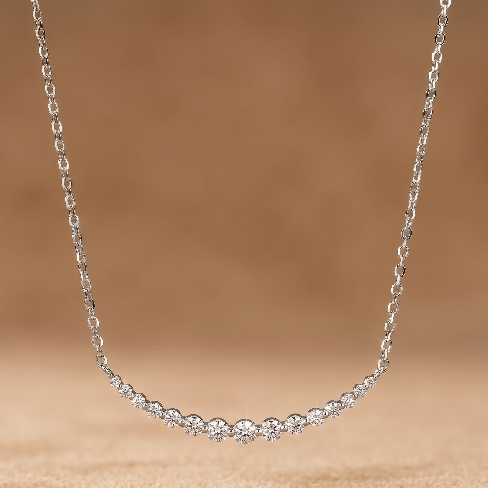 0.618 CT Round Moissanite Pendant in 9K Gold/925 Silver |WOKE