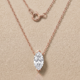 1 CT Marquise Moissanite Pedant in 9K Gold/925 Silver |WOKE