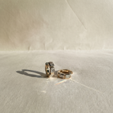 2 CT Emerald Cut  Studs in 925 Silver/9K Gold  |WOKE