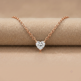 0.3 CT Heart Moissanite Pendant in 9K Gold/925 Silver |WOKE