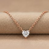 0.8 CT Heart Shape Moissanite Pendant in 9K Gold/925 Silver |WOKE