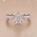 3 CT Pear and Marquise Cut Moissanite in 9K Gold/925 Silver |WOKE