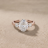 3 CT Oval Moissanite Ring in 9K Gold/925 Silver |WOKE