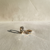 2 CT Emerald Cut  Studs in 925 Silver/9K Gold  |WOKE