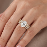 3 CT Oval Cut Moissanite Ring in 9K Gold/925 Silver |WOKE