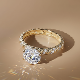 2 CT Round Moissanite Ring in 9K Gold/925 Silver |WOKE