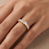 0.7 CT Round Moissanite Ring in 9K Gold/925 Silver