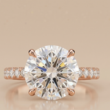 2 CT Portugese Cut Moissanite Ring in 9K Gold/925 Silver |WOKE