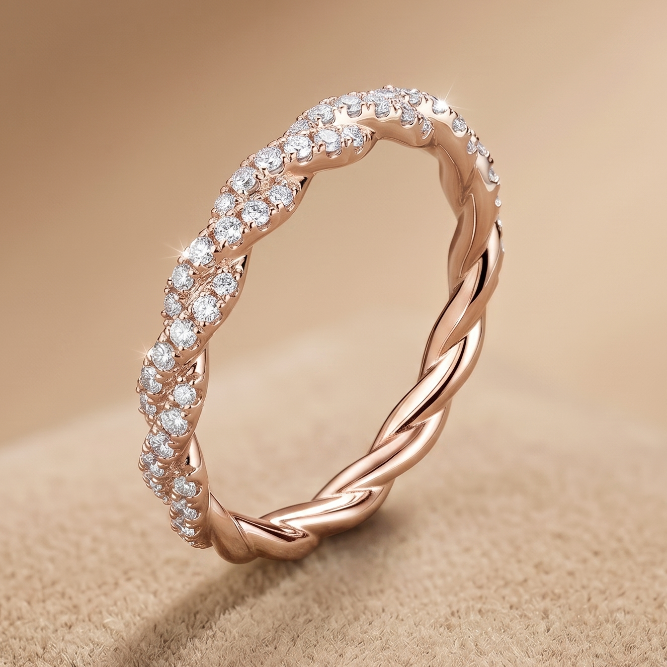0.245 CT Round Moissanite Ring in 9K Gold/925 Silver