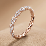 0.245 CT Round Moissanite Ring in 9K Gold/925 Silver