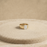 3 CT Radiant Cut Lab Grown Diamond Ring in 9K/14K Gold |WOKE