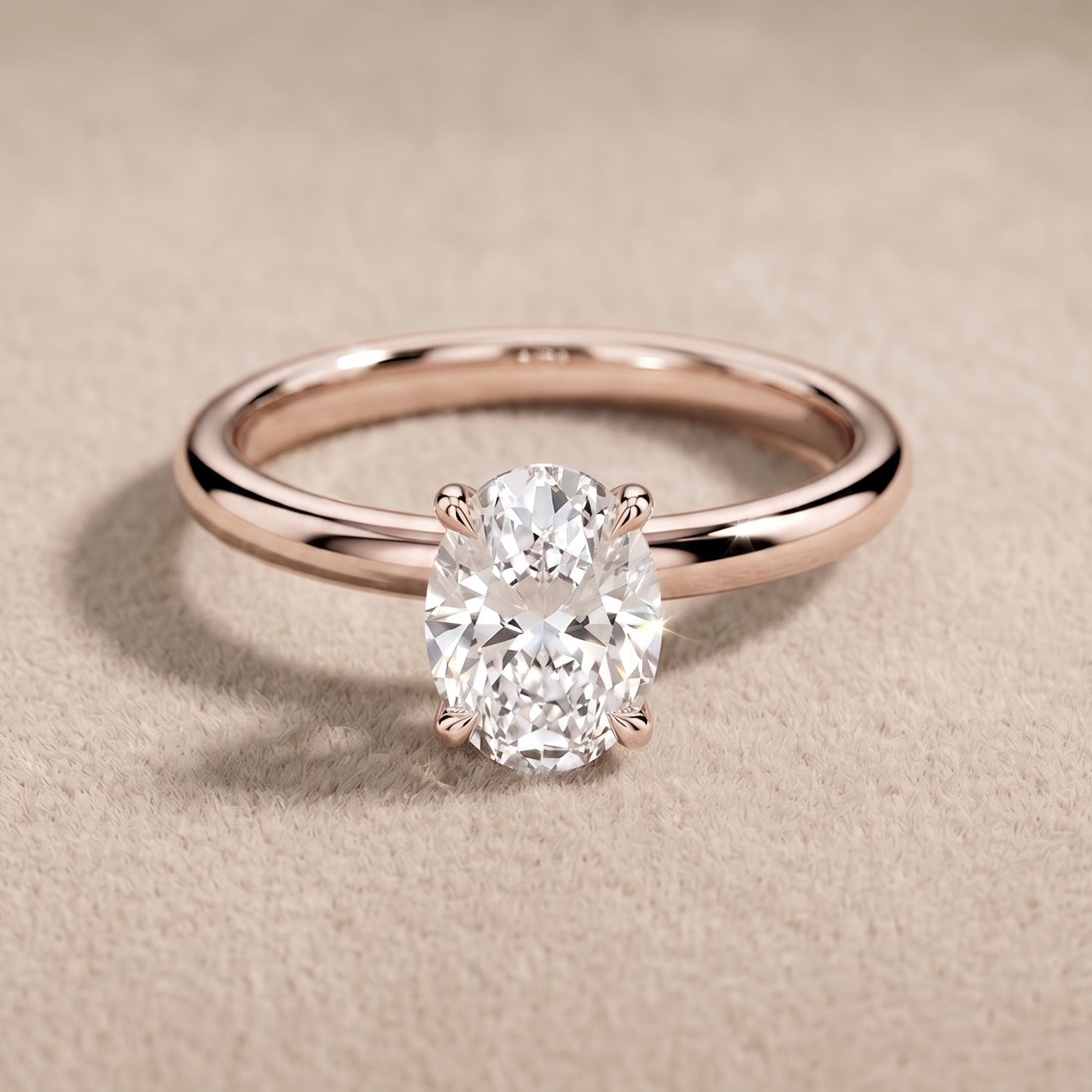 2 CT Oval Moissanite in 9K Gold/925 Silver |WOKE