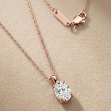 1.5 CT Oval Moissanite Pendant in 9K Gold/925 Silver |WOKE