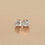 Old European Cut Moissanite Studs in 9K Gold/925 Silver |WOKE