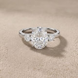 3 CT Oval Moissanite Ring in 9K Gold/925 Silver |WOKE